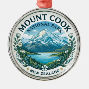 Aoraki / Mount Cook National Park Nieuw-Zeeland Metalen Ornament