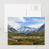 Aoraki/Mount Cook New-Zealand Briefkaart (Voorkant / Achterkant)