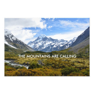 Aoraki/Mount Cook New-Zealand Foto Afdruk