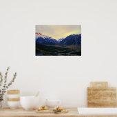 Aoraki/Mount Cook, Nieuw-Zeeland, op zonsopgang Poster (Keuken)