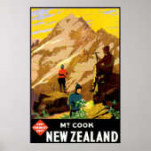 Aoraki Mount Cook Nieuw-Zeeland Poster (Voorkant)