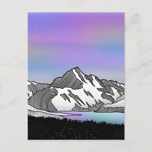 Aoraki Mount Cook NZ Briefkaart (Voorkant)