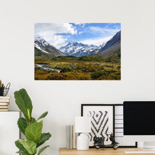 Aoraki/Mount Cook Poster (Thuiskantoor)