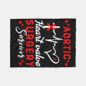 Aorta hartklepoperatie overlevende hartziekte fleece deken (Voorkant (Horizontaal))