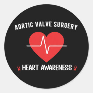 Aortaklepvervangingsoperatie Hartbewustzijn Ronde Sticker