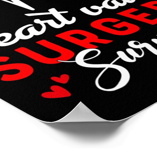 Aortic Heart Valve Surgery Survivor Heart Disease  Poster (Hoek)