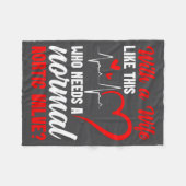 Aortic Valve Warrior Wife Heart Surgery Valve Repl Fleece Deken (Voorkant (Horizontaal))