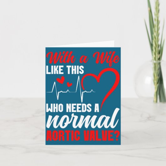 Aortic Valve Warrior Wife Heart Surgery Valve Repl Kaart (Voorkant)