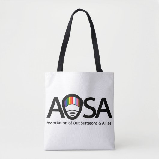 AOSA Tas (wit, beide zijden logo) (Voorkant)