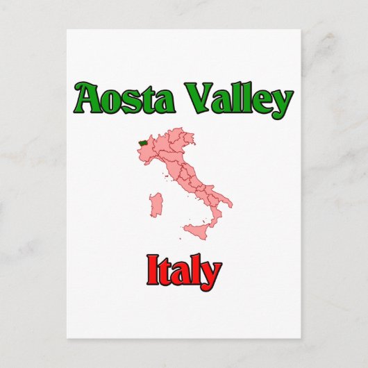 Aosta Valley Italië Briefkaart (Voorkant)