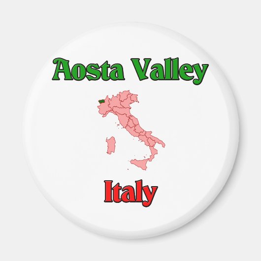 Aosta Valley Italië Magneet (Voorkant)