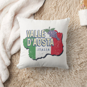 Aosta Valley Italië Regio Kaart Souvenir Kussen