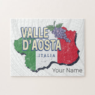 Aosta Valley Italië Regio Kaart  Souvenir Legpuzzel