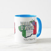 Aosta Valley Italië Regio Kaart  Souvenir Mok (Voorkant rechts)