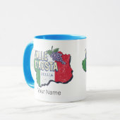 Aosta Valley Italië Regio Kaart  Souvenir Mok (Voorkant links)