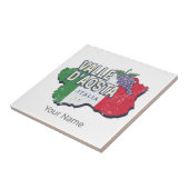 Aosta Valley Italië Regio Kaart Souvenir Tegeltje (Zijkant)