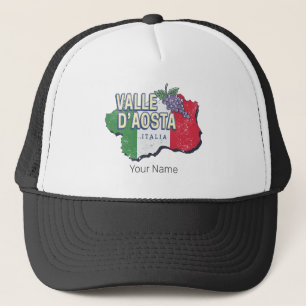 Aosta Valley Italië Regio Kaart Souvenir Trucker Pet