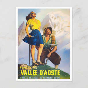 Aosta Valley Italië — vintage-reis Briefkaart
