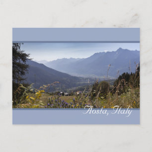 Aosta Valley Mountain Uitzicht, Italië Briefkaart