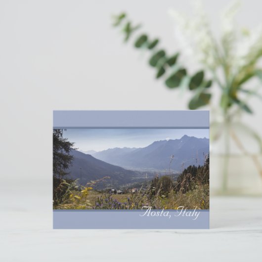 Aosta Valley Mountain Uitzicht, Italië Briefkaart (Staand voorkant)