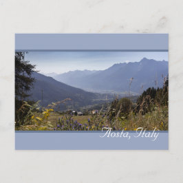 Aosta Valley Mountain Uitzicht, Italië Briefkaart