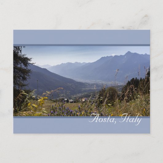 Aosta Valley Mountain Uitzicht, Italië Briefkaart (Voorkant)