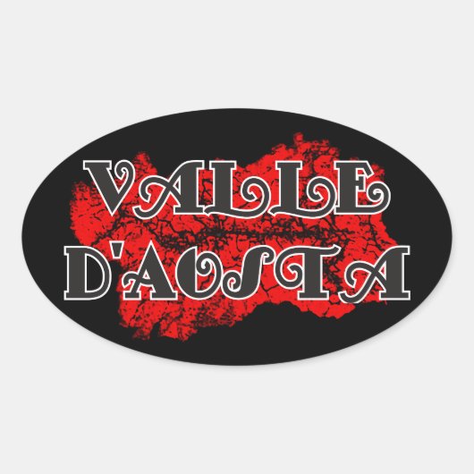 Aosta Valley Ovale Sticker (Voorkant)