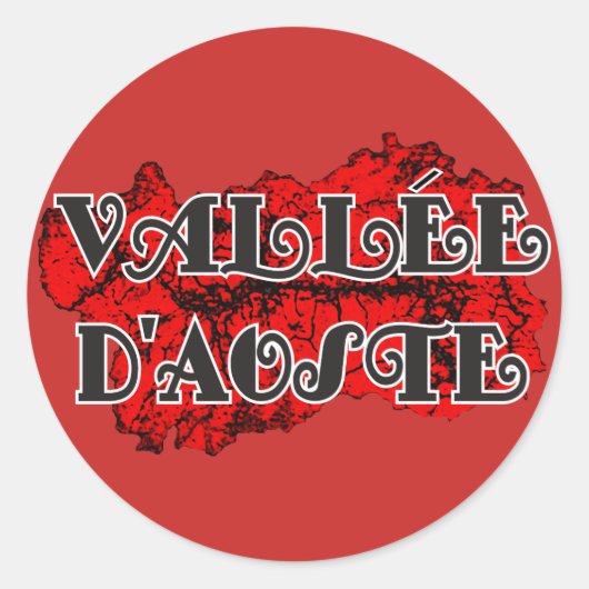 Aosta Valley Ronde Sticker (Voorkant)