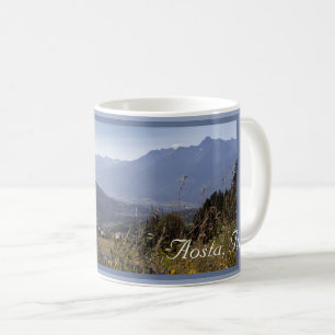 Aostadal Bergzicht, Italië Koffiemok