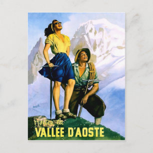 Aostavallei, bergbeklimmers. Reisreportage uit vro Briefkaart