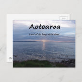 Aotearoa Land van de Long White Cloud Briefkaart (Voorkant / Achterkant)
