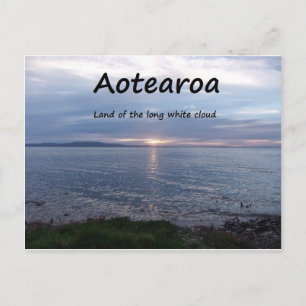Aotearoa Land van de Long White Cloud Briefkaart