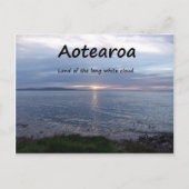 Aotearoa Land van de Long White Cloud Briefkaart (Voorkant)