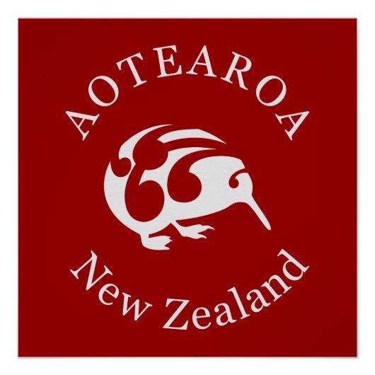 Aotearoa New Zealand KIWI POSTER (Voorkant)