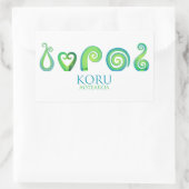 Aotearoa New Zealand Koru - Green Rechthoekige Sticker (Tas)