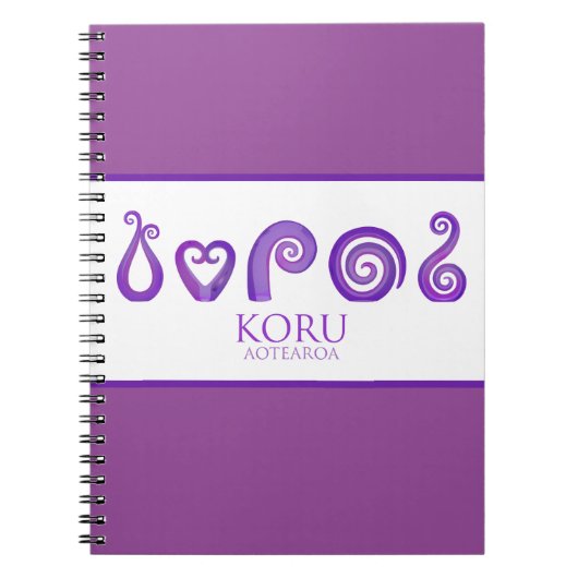 Aotearoa New Zealand Koru - paars Notitieboek (Voorkant)