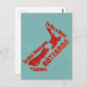 Aotearoa New Zealand Map Briefkaart (Voorkant / Achterkant)