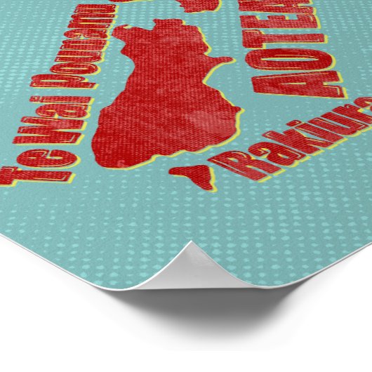 Aotearoa New Zealand Map Poster (Hoek)