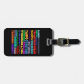 Aotearoa New Zealand Towns & Cities in Māori Bagagelabel (Voorkant horizontaal)