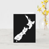 Aotearoa New Zealand With Kiwi Whanau Maori  Kaart (Gele Bloem)