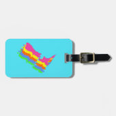 Aotearoa Nieuw-Zeeland, Heldere kleuren Bagagelabel (Voorkant horizontaal)