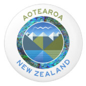 AOTEAROA NIEUW-ZEELAND KERAMISCHE KNOP (Voorkant)