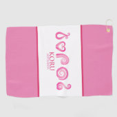 Aotearoa Nieuw-Zeeland Koru Tribal - Roze Golfhanddoek (Horizontaal)