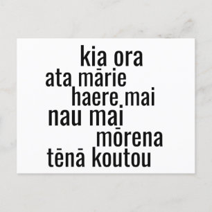 AOTEAROA NIEUW-ZEELAND MAORI TAAL GROETEN KIWI BRIEFKAART