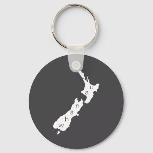 Aotearoa Nieuw-Zeeland Met Kiwi Whanau Maori Sleutelhanger