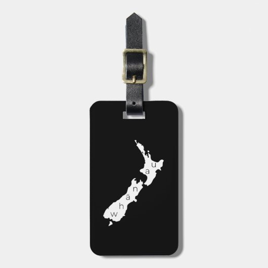Aotearoa Nieuw-Zeeland, Whānau in Māori Bagagelabel (Voorkant verticaal)