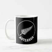 Aotearoa Nieuw-Zeeland Zilveren Varen Kiwi Maori N Koffiemok (Links)