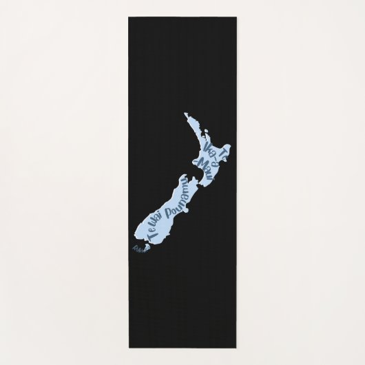AOTEAROA NZ COUNTRY ISLANDS MAORI NAMEN KIWI YOGAMAT (Voorkant)