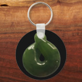 Aotearoa NZ Greenstone Pounamu Twist Gift Sleutelh Sleutelhanger (Voorkant)