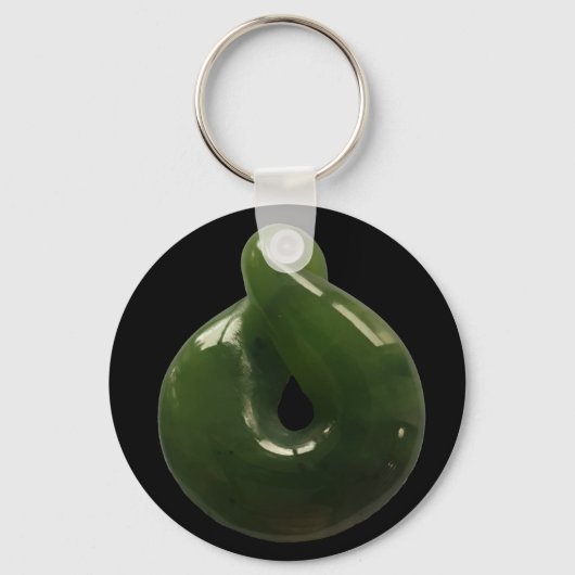 Aotearoa NZ Greenstone Pounamu Twist Gift Sleutelh Sleutelhanger (Voorkant)